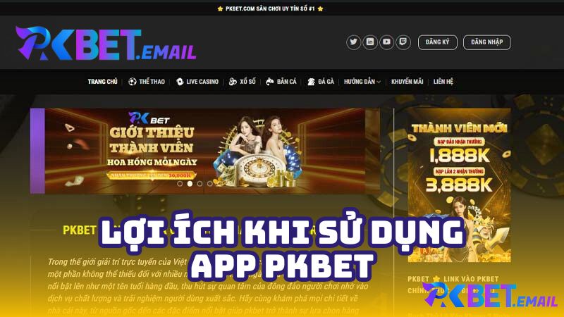 Lợi ích khi sử dụng app PKBet